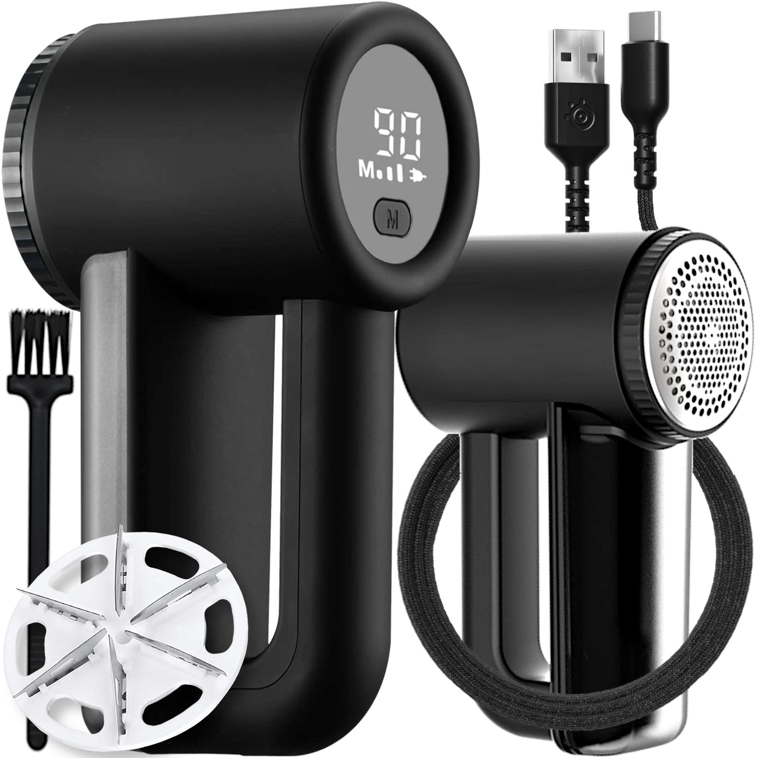 CLOTHES SHAVER STRONG LARGE 3 BLADES +LED +SUPER 3-SPEED UPHOLSTERY +CABLE Brand Sparso
