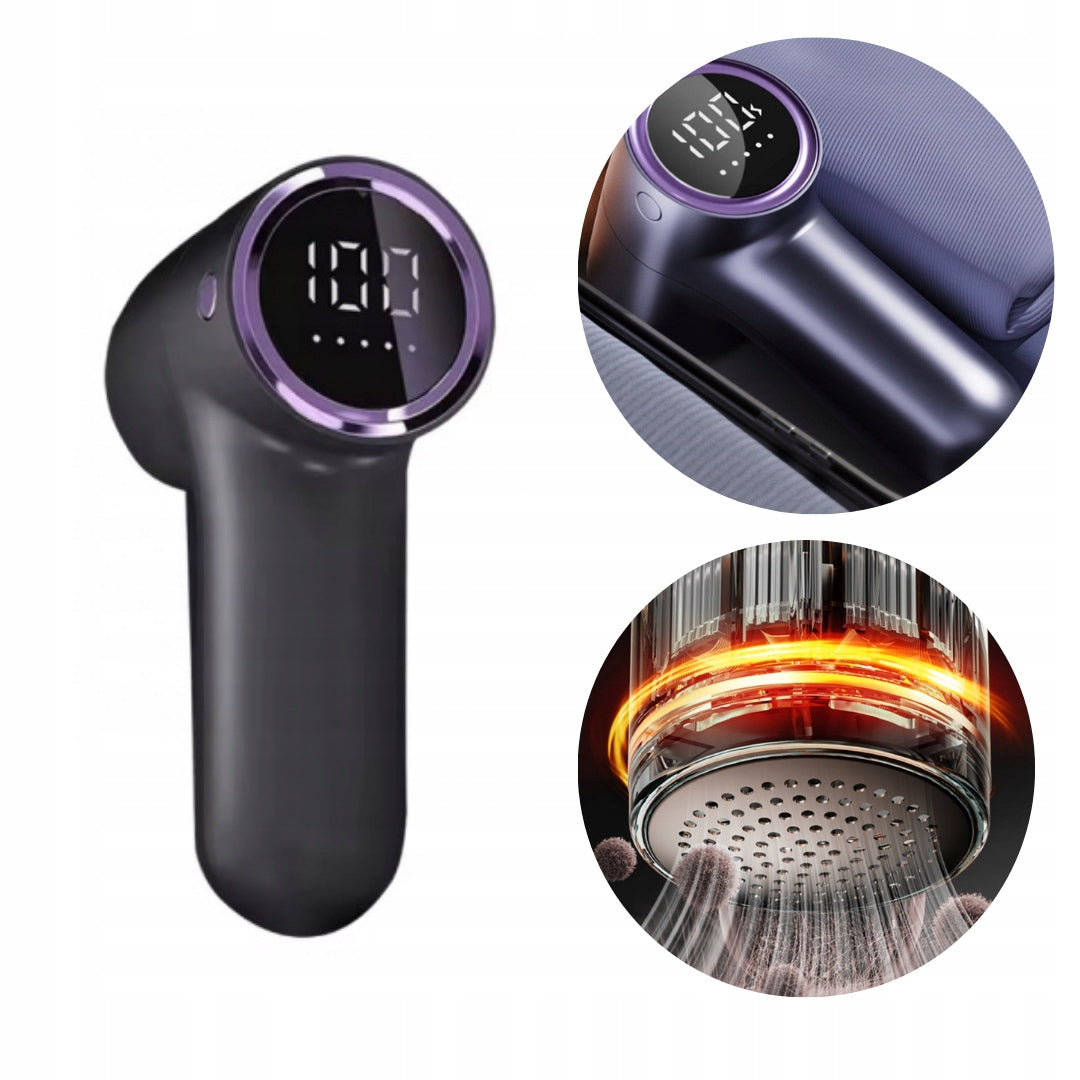 CLOTHES SHAVER WITH LED DISPLAY RECHARGEABLE BLACK