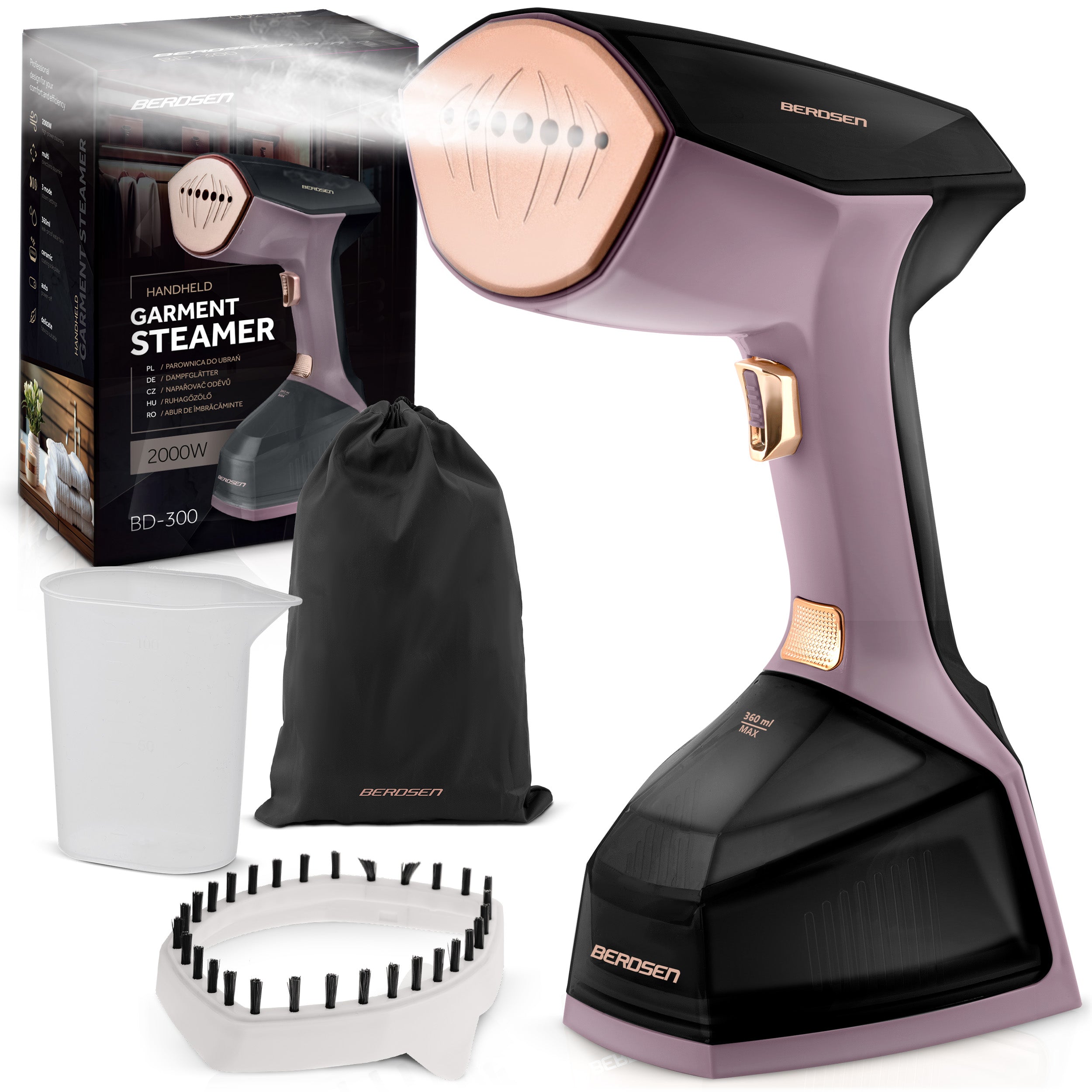 CLOTHES STEAMER 2000W STEAMER STEAM IRON steam adjustment 45g/min EAN (GTIN) 5903890621636