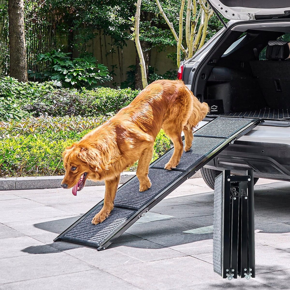 CO-Z DOG RAMP FOR CAR 170 CM FOLDING NON-SLIP UP TO 90 KG