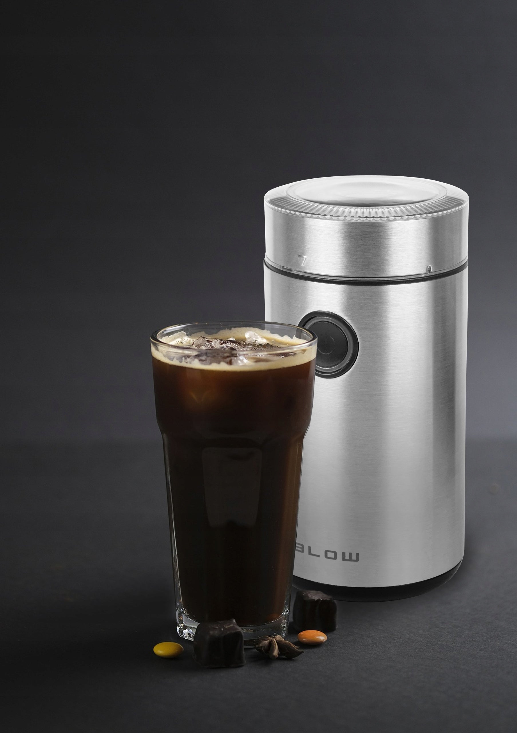 COFFEE GRINDER CEREAL SUGAR GRINDER ELECTRIC STEEL STRONG 50g 200W Packaging status original