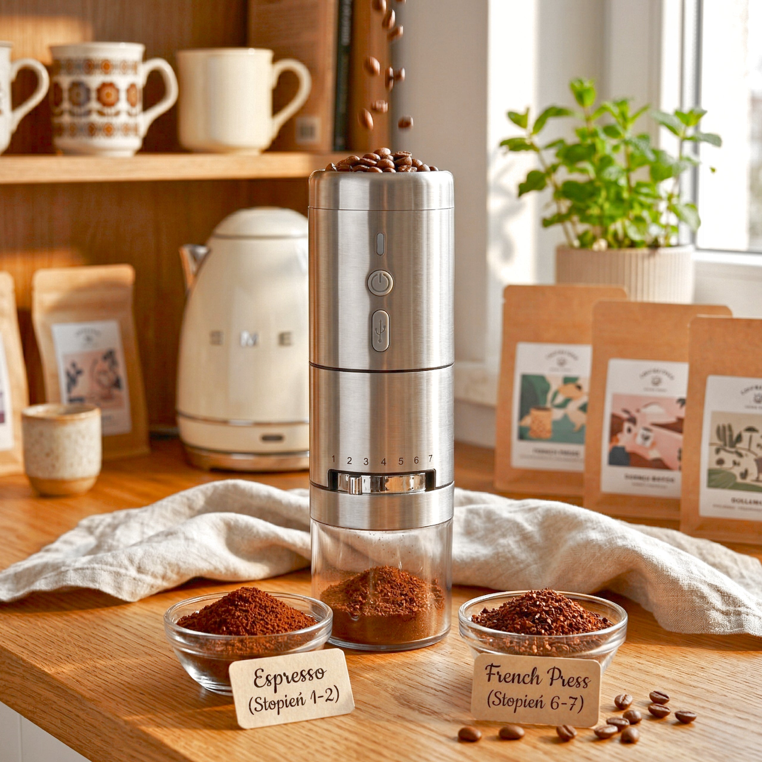 COFFEE GRINDER ELECTRIC CORDLESS USB C COFFEE GRINDER Manufacturer code 5905155029997