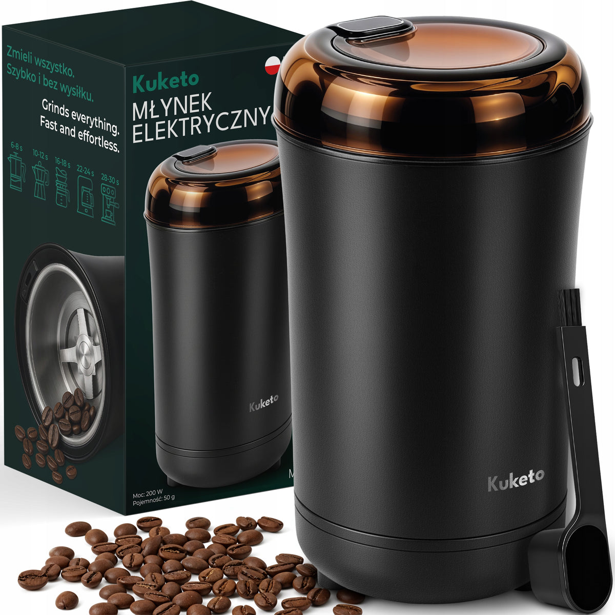 COFFEE GRINDER ELECTRIC GRINDER 8 BLADES 200W