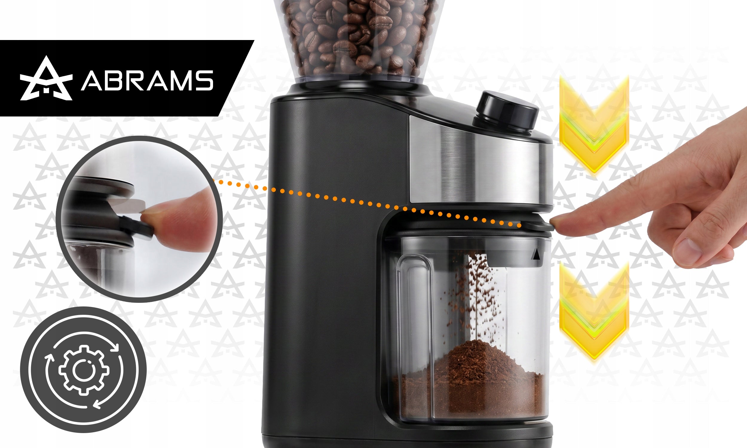 COFFEE GRINDER INCANDESCENT ELECTRIC GRINDER 25 LEVELS GRINDING THICKNESS Manufacturer code MŁYNEK DO KAWY ŻAROWY MŁYNEK ELEKTRYCZNY