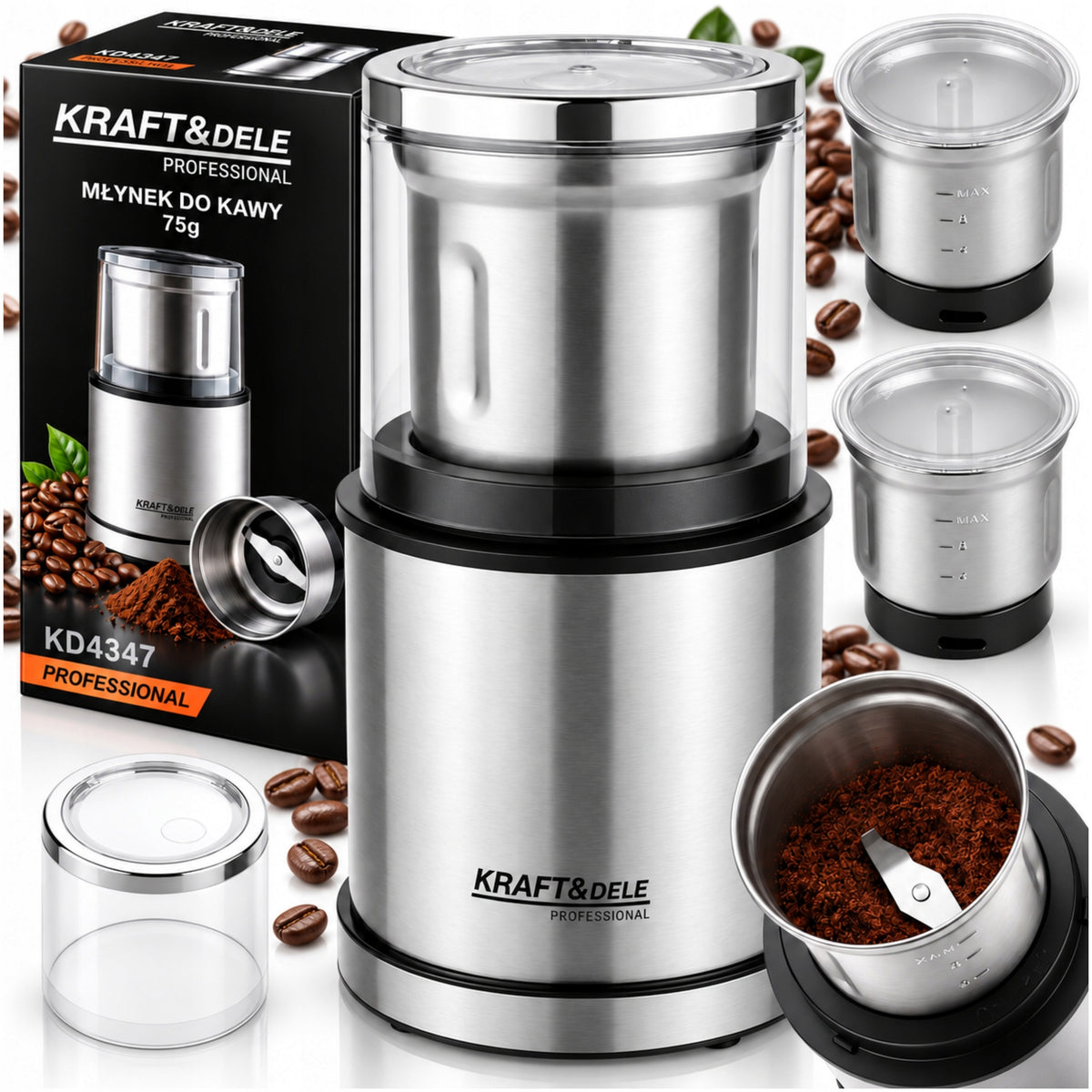 COFFEE GRINDER NUT SPICE GRINDER ELECTRIC 300W BLADES