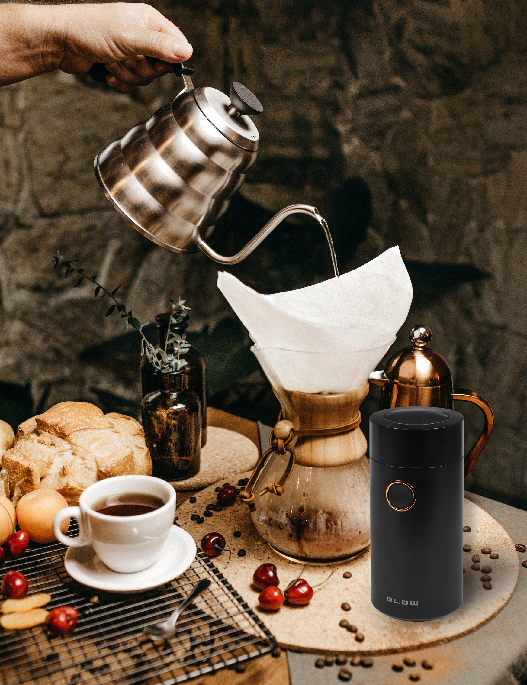 COFFEE GRINDER PEPPER NUTS SUGAR HERBS ELECTRIC METAL STRONG 160W 50g EAN (GTIN) 5900804133223
