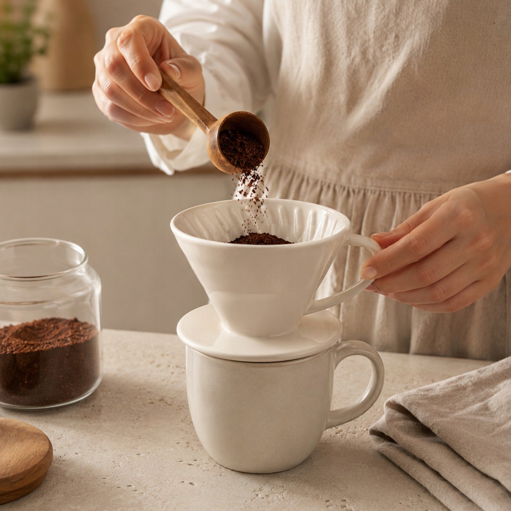 COFFEE INFUSER FILTERING CERAMIC FUNNEL WHITE DRIP DRIPPER Manufacturer code do parzenia kawy do kubka