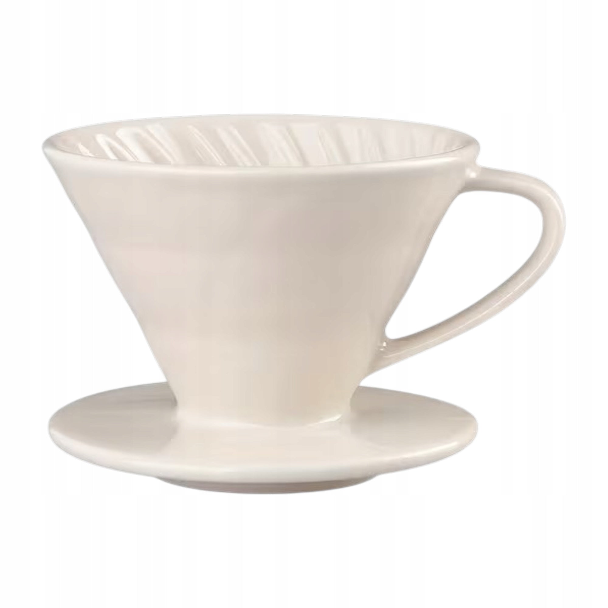 COFFEE INFUSER FILTERING CERAMIC FUNNEL WHITE DRIP DRIPPER