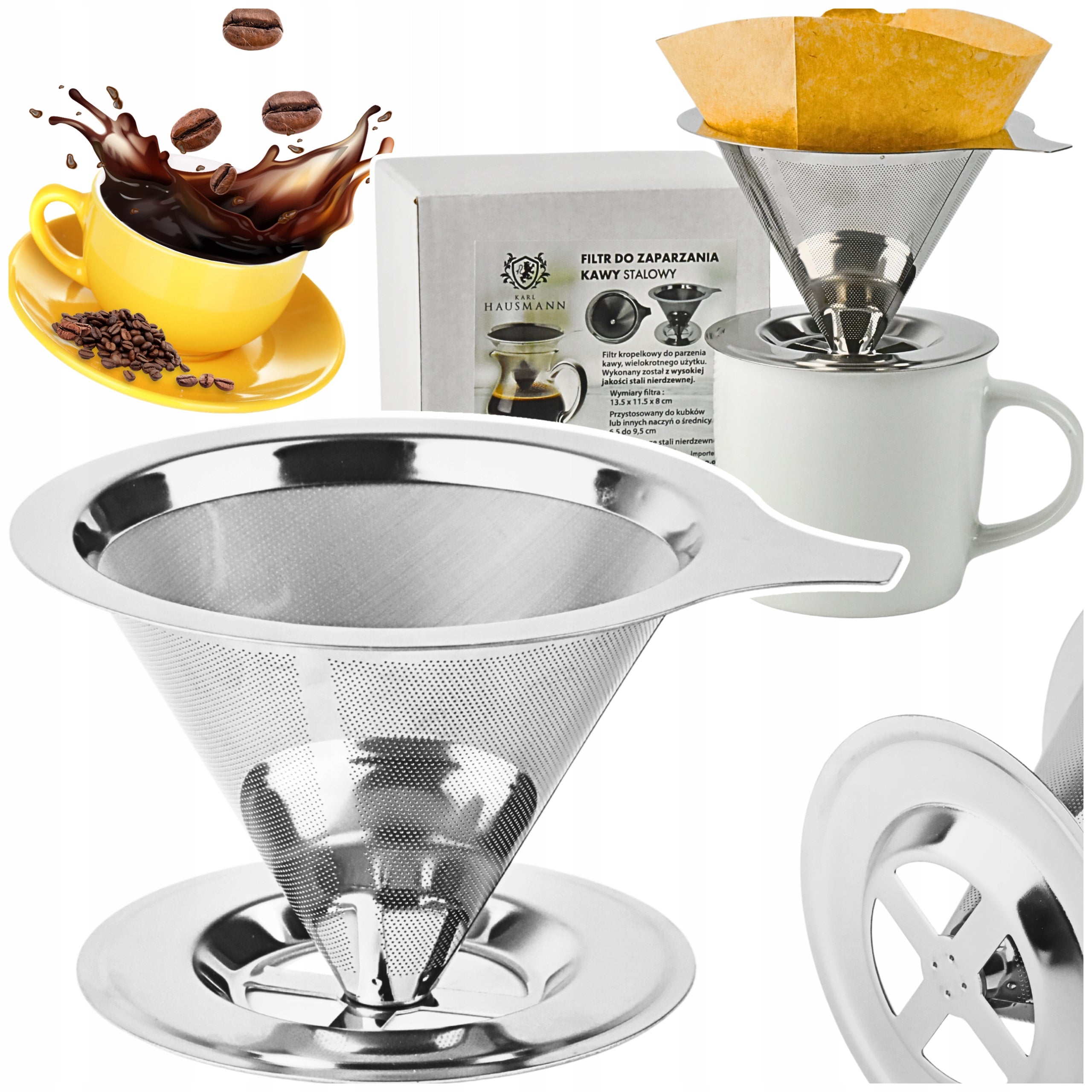 COFFEE INFUSER HERBS STEEL STRAINER 13,5cm STAINLESS STEEL 18/0