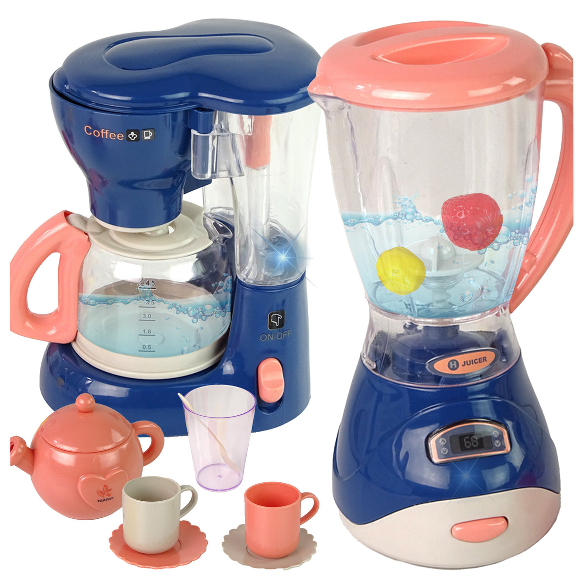 COFFEE MAKER BLENDER SOUND LED INTERACTIVE TOYS ACCESSORIES AGD 10EL Brand Stator