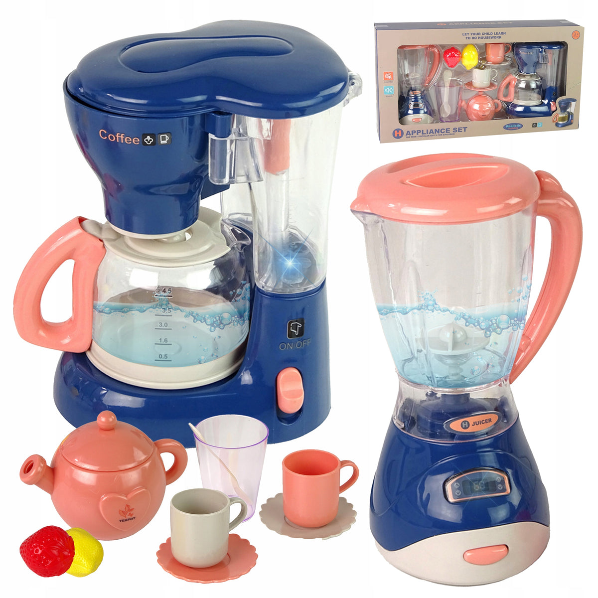COFFEE MAKER BLENDER SOUND LED INTERACTIVE TOYS ACCESSORIES AGD 10EL