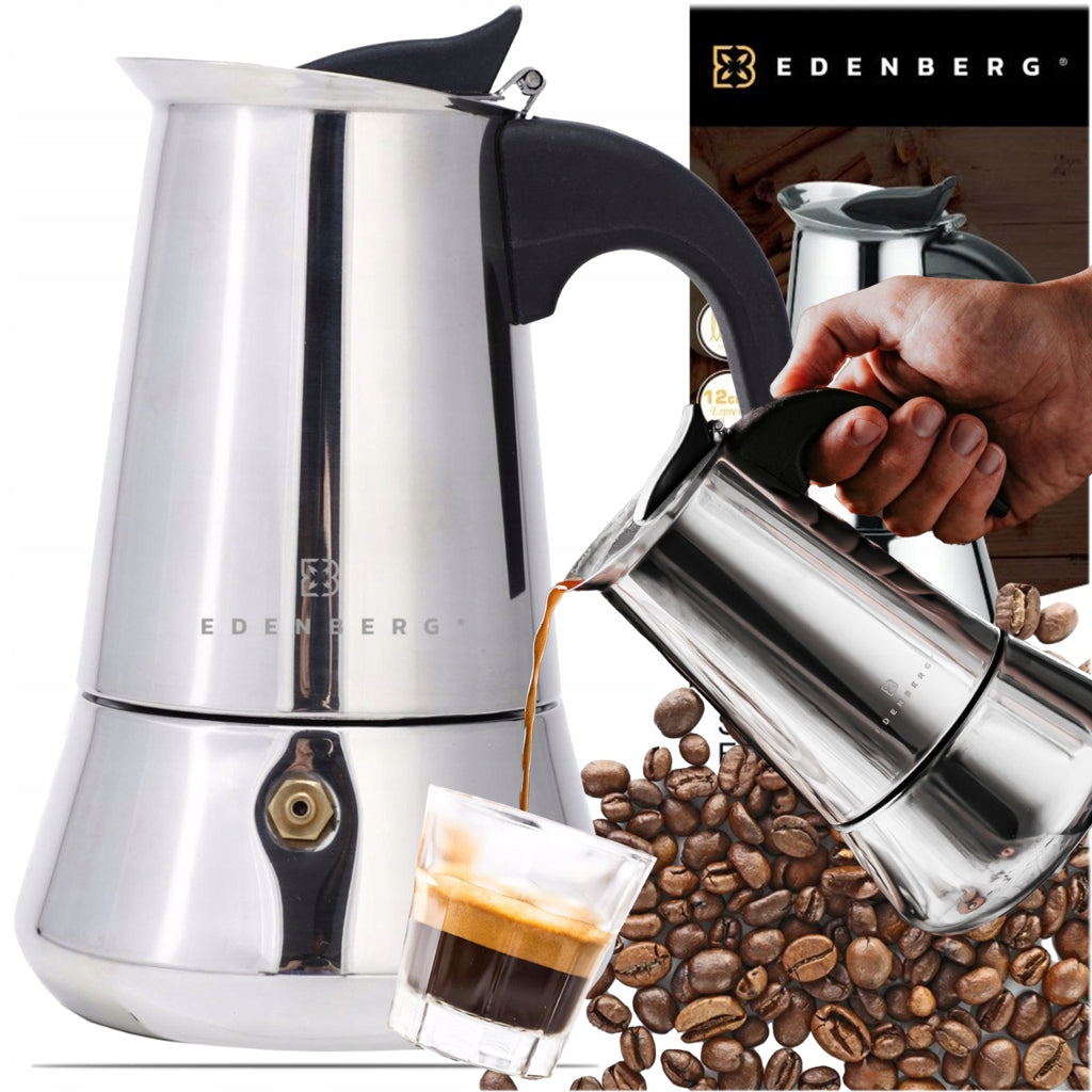 COFFEE MAKER ESPRESSO 12 cups 600 ml INDUCTION EDENBERG