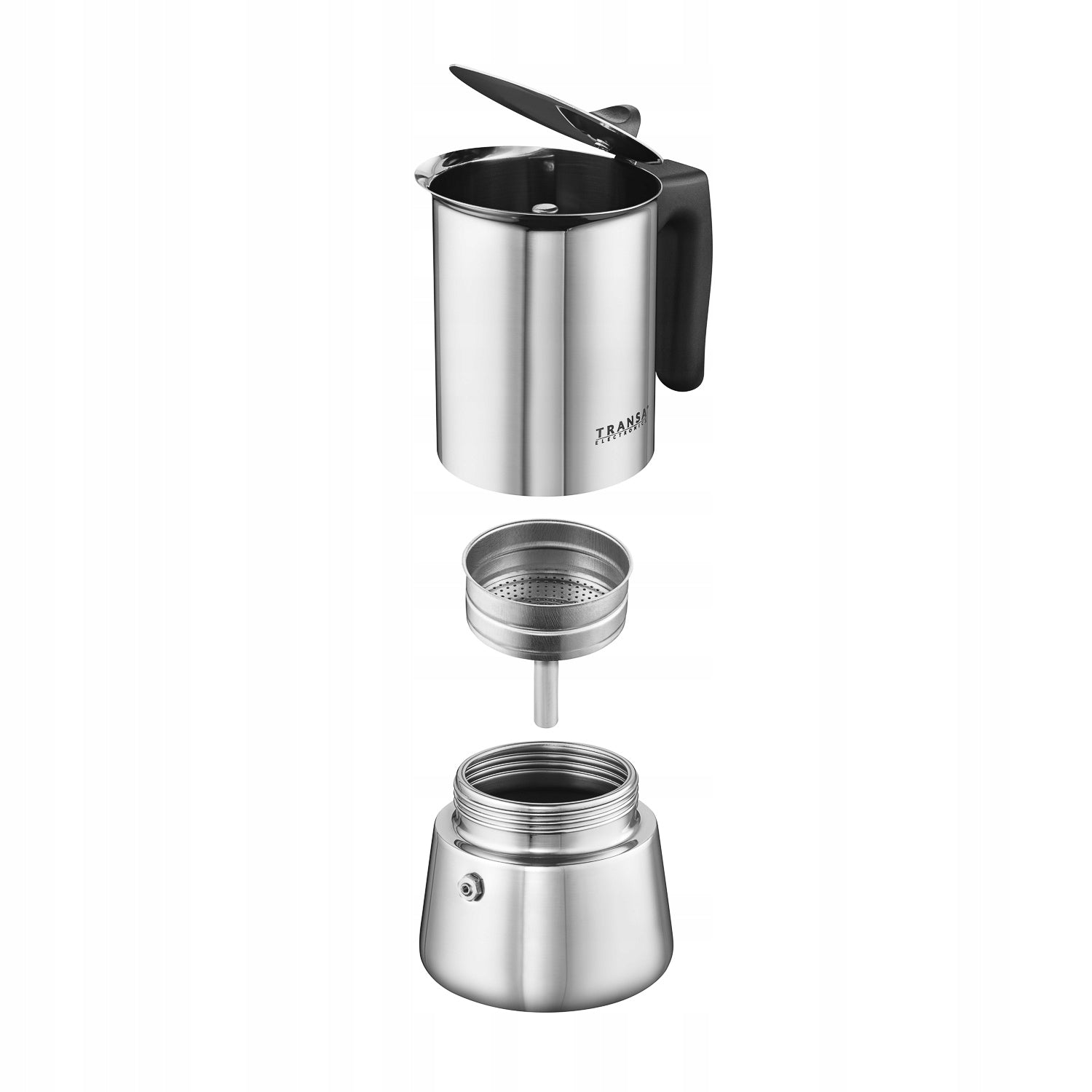 COFFEE MAKER STAINLESS STEEL 6 CUPS OF COFFEE TRANSA 300ml Packaging status original