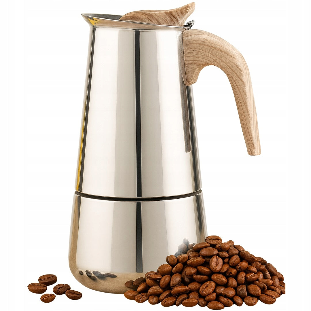 COFFEE MAKER STAINLESS STEEL HANDLE WOOD 450ML MONTESSA
