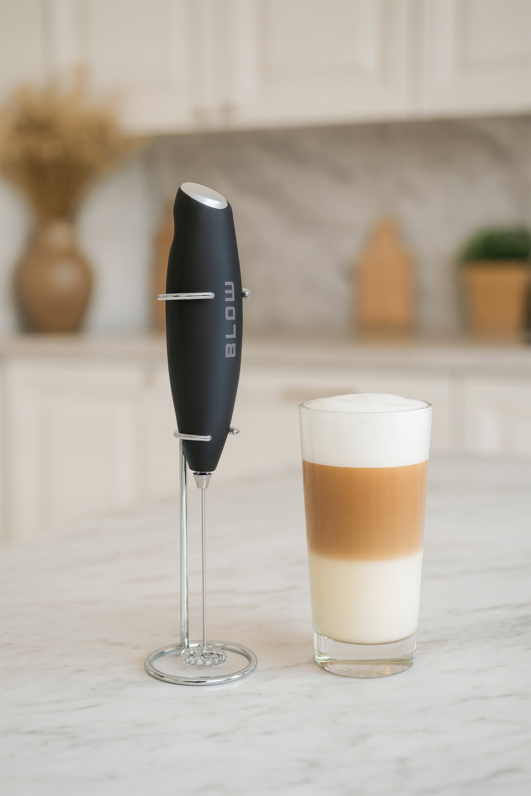 COFFEE MILK FROTHER WITH STAND MINI ELECTRIC HAND MIXER 2 PIECES Packaging status original