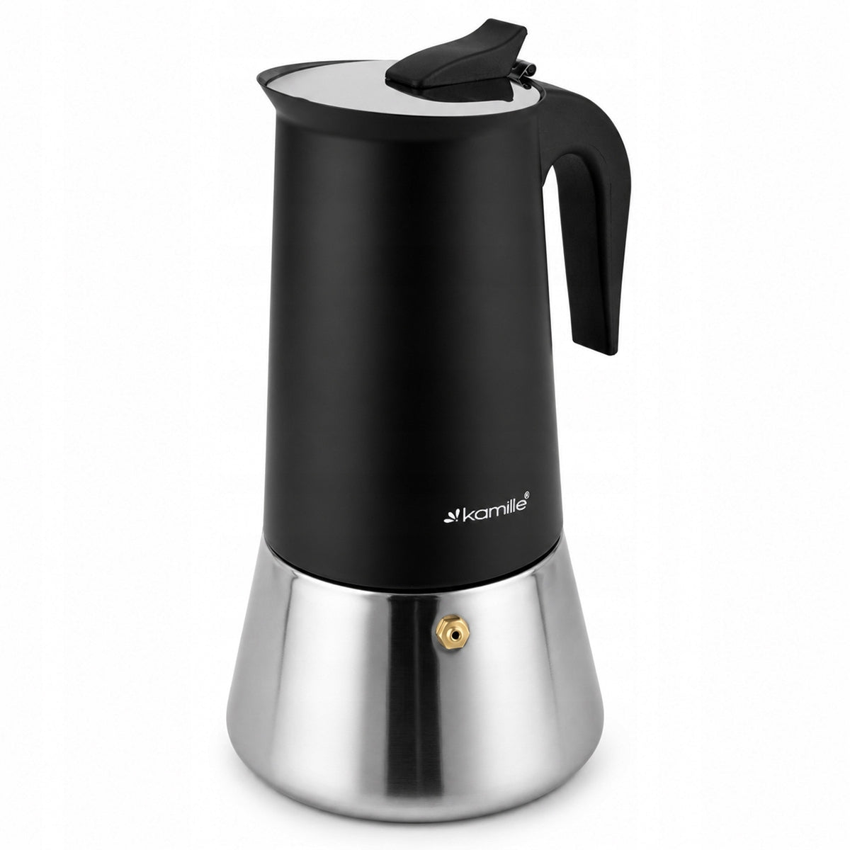 COFFEE PRESSURE COFFEE MAKER STEEL ESPRESSO INFUSER 600 ml KAMILLE Packaging status original