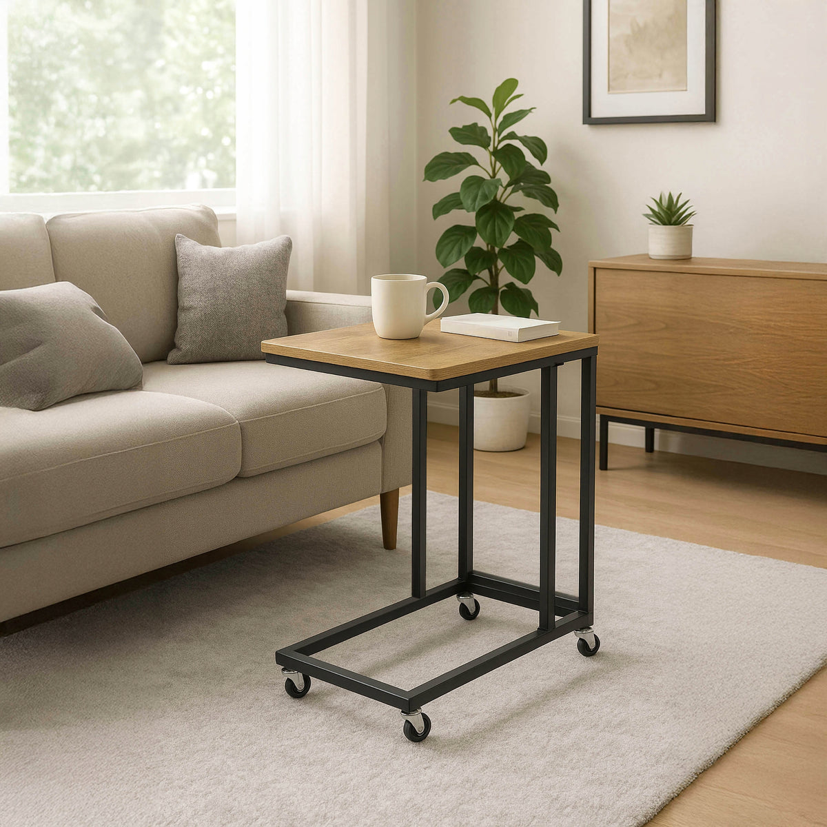COFFEE TABLE SIDE AUXILIARY MOBILE FOR LAPTOP LIVING ROOM WHEELS LEGS Manufacturer code 066586MG