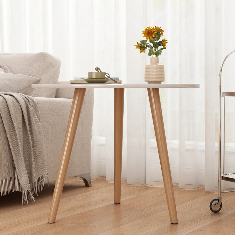 COFFEE TABLE SMALL ROUND WOODEN LOFT SCANDINAVIAN BENCH LIVING ROOM TABLE Manufacturer code STOLIK KAWOWY MAŁY OKRĄGŁY DREWNIANY BIAŁY