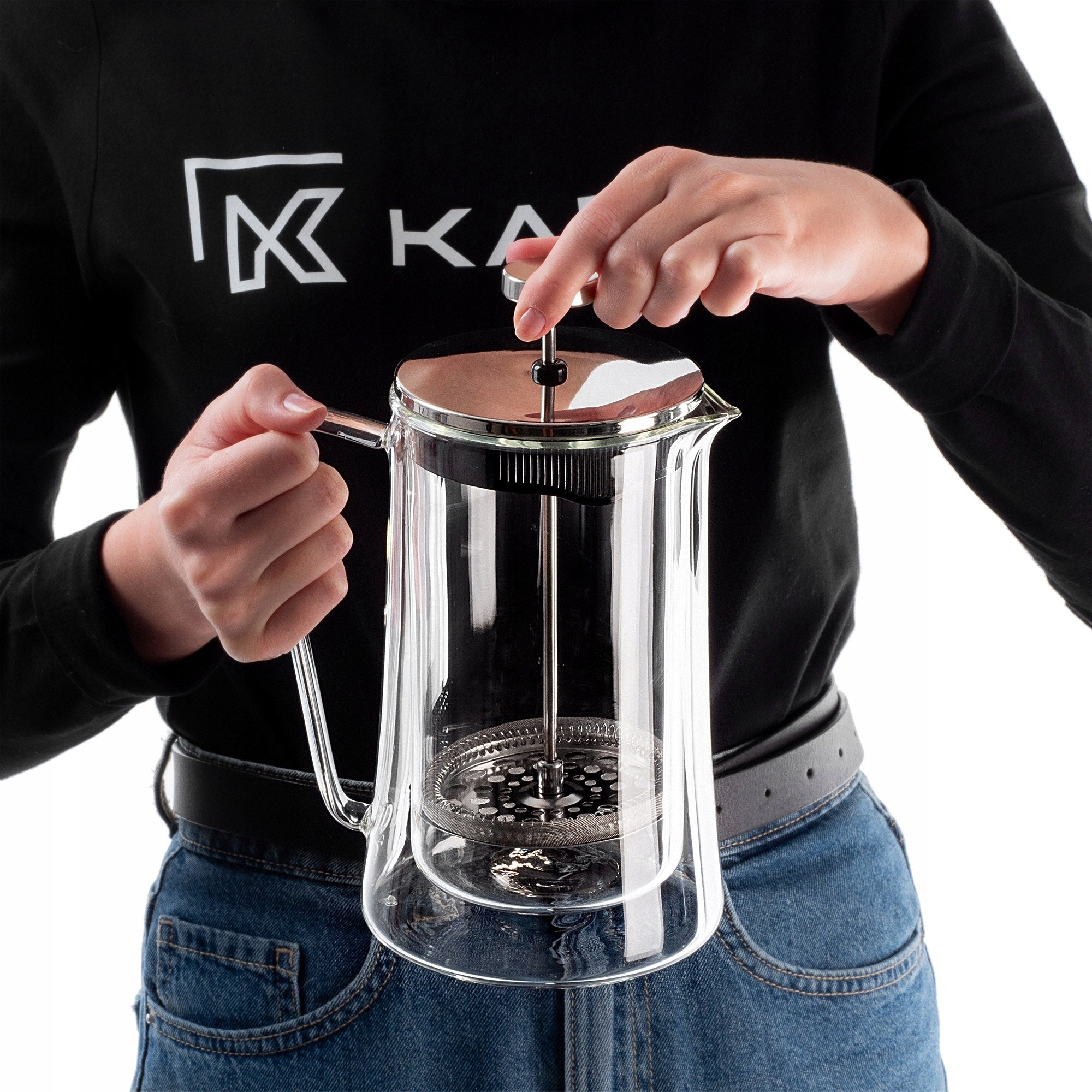 COFFEE TEA INFUSER 1L PISTON COFFEE MAKER JUG + THERMAL GLASSES EAN (GTIN) 5906638360491