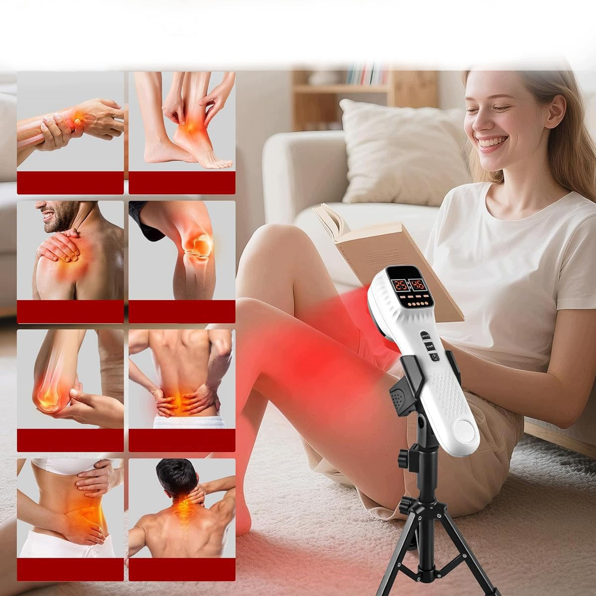 COLD LASER THERAPY DEVICE TENS MASSAGER INFRARED+STATISTICAL LAMP Packaging status original