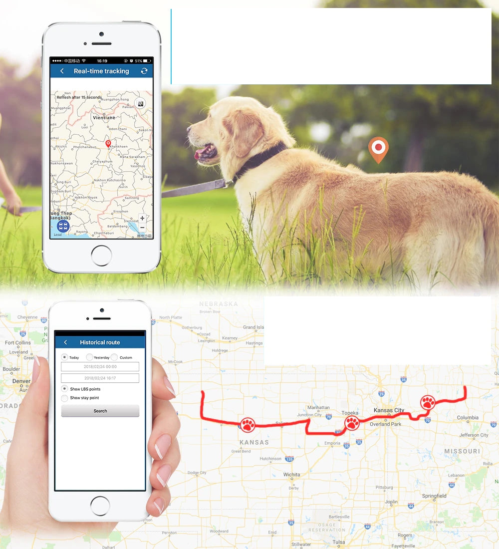COLLAR LOCATOR GPS TK911 FOR PETS DOG CAT SAUCE APP WITHOUT SUBSCRIPTION EAN (GTIN) 5900009438086