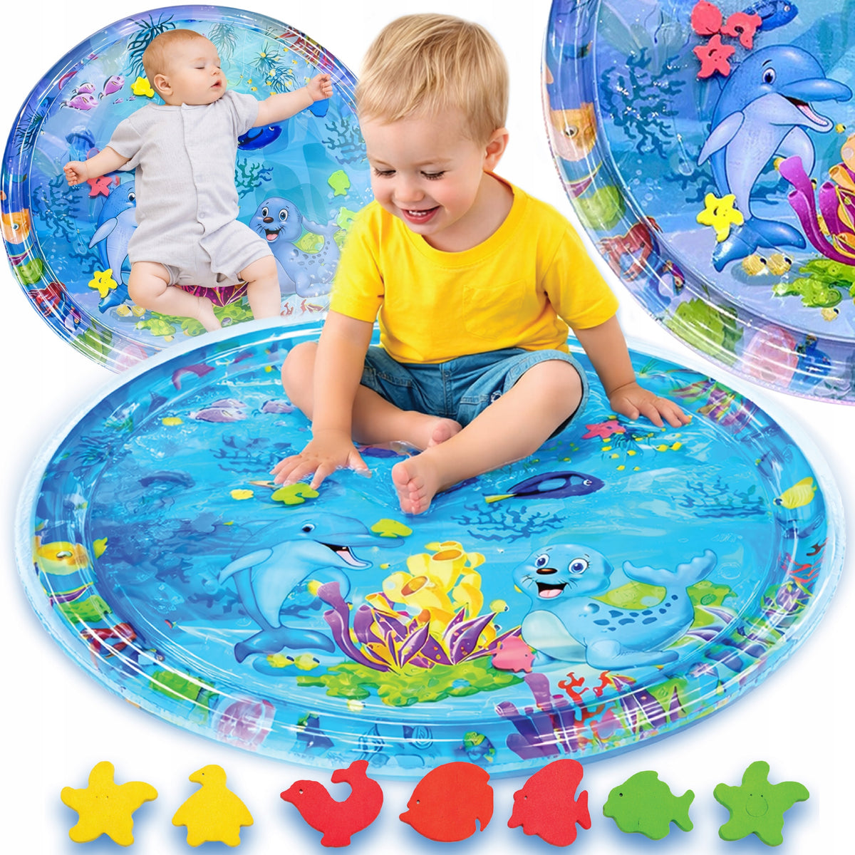 COLOR SENSORY WATER MAT FOR BABIES CHILDREN INFLATABLE COLOR 100