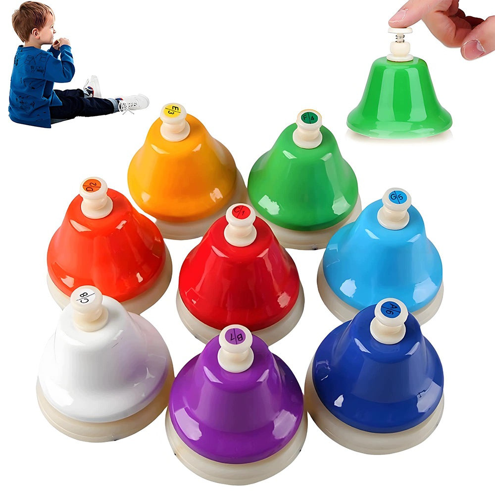 COLORFUL HAND BELLS 8 TONES MUSIC LEARNING SET FOR KIDS C MAJOR Brand no brand