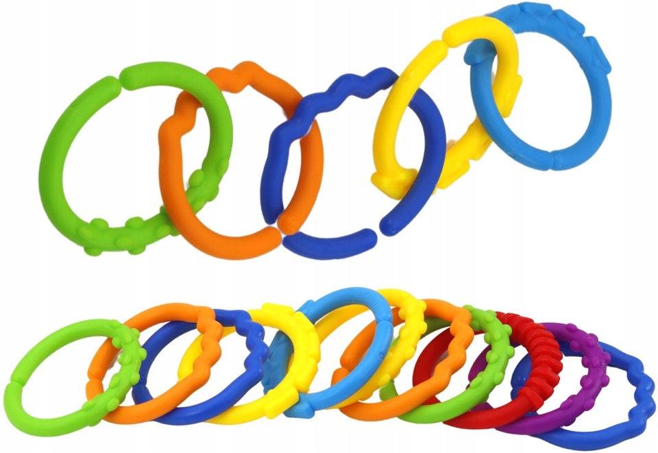 COLORFUL SENSORY BRACELETS for baby links to connect 24 pcs Packaging status original