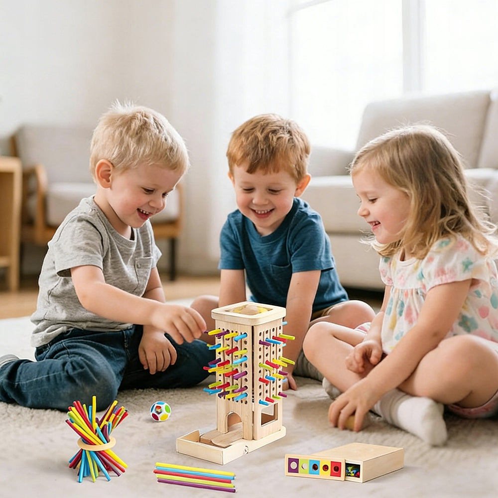 COLORFUL WOODEN STICKS DICE GAME PATIENCE TRAINING FAMILY Gender unisex
