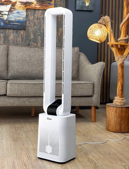 COLUMN FAN BLADELESS 97CM SILENT TOUCH PANEL + REMOTE CONTROL 50W Dominant color white