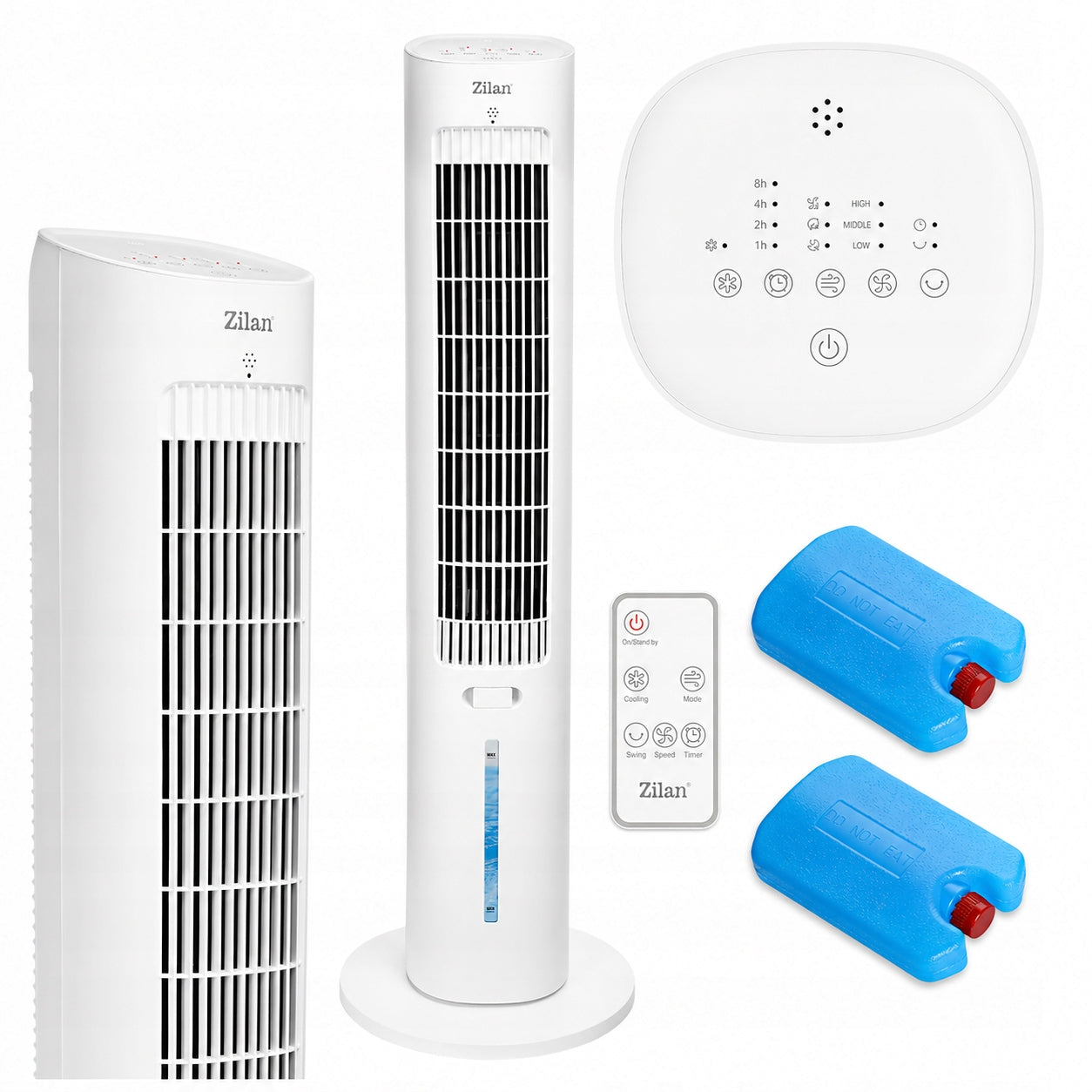 COLUMN FAN COOLING HUMIDIFICATION AROMOTHERAPY XXL LED REMOTE CONTROL 60W