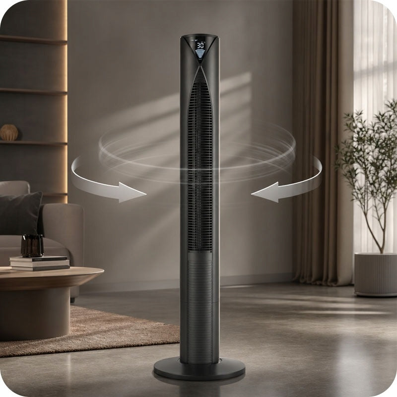 COLUMN FAN FLOOR STANDING FAN XXL 116 CM SILENT IONS +PILOT Dominant color black