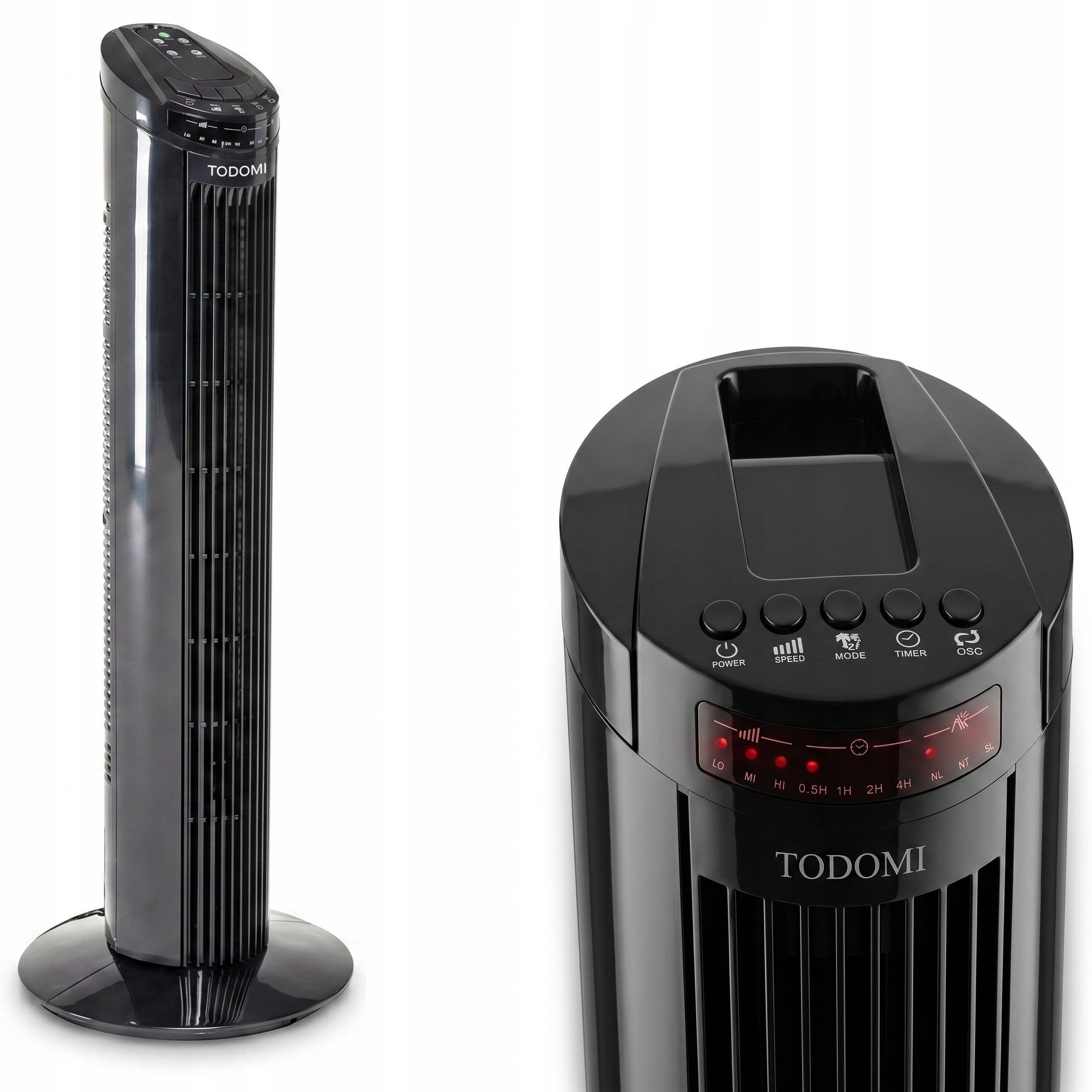 COLUMN FAN STANDING FLOOR FAN ADJUSTABLE REMOTE CONTROL LARGE TIMER Brand TODOMI
