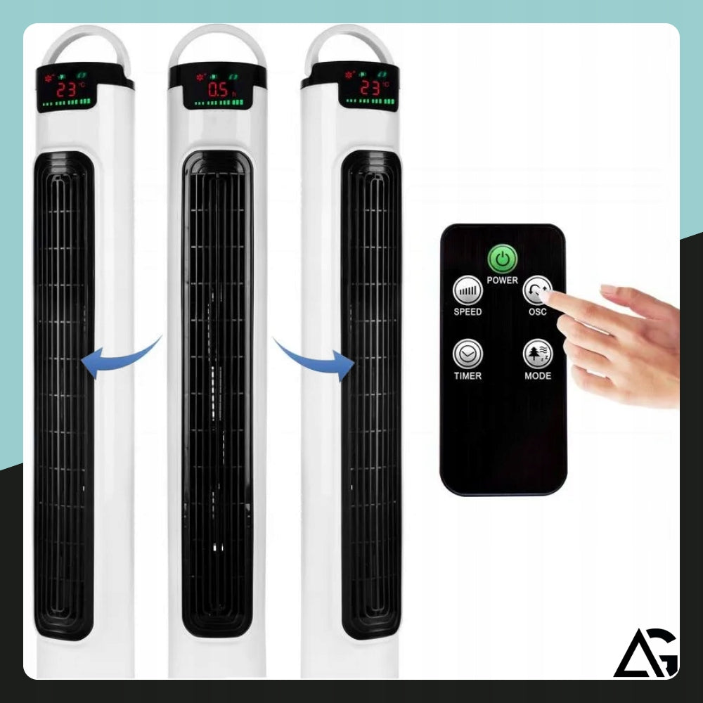 COLUMN FAN STANDING FLOOR LARGE WINDMILL TIMER QUIET PILOT 98cm Packaging status original