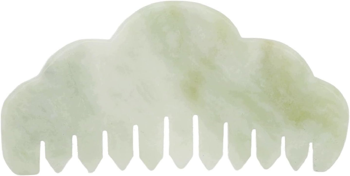 COMB GUA SHA WITH JADE MASSAGE FACE BODY HEAD RELAXATION