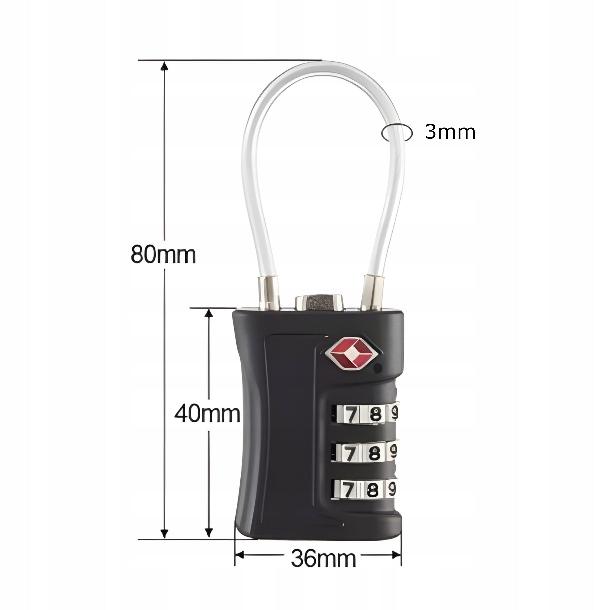 COMBINATION PADLOCK WATERPROOF FOR LUGGAGE SUITCASE COMBINATION LOCK FOR GATE TSA Manufacturer code KŁÓDKA DO WALIZKI I DO BAGAŻU TSA NA KOD