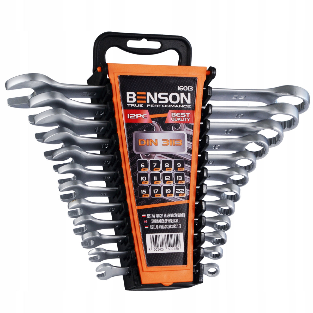 COMBINATION WRENCHE SET 12PC 6-22 BENSON DIN3113 Packaging status original