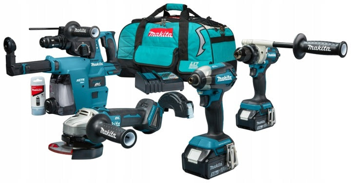 COMBO SET 18V LXT DGA504+DDF492+DTD153+DHR243 2*5.0AH DLX4194TX1