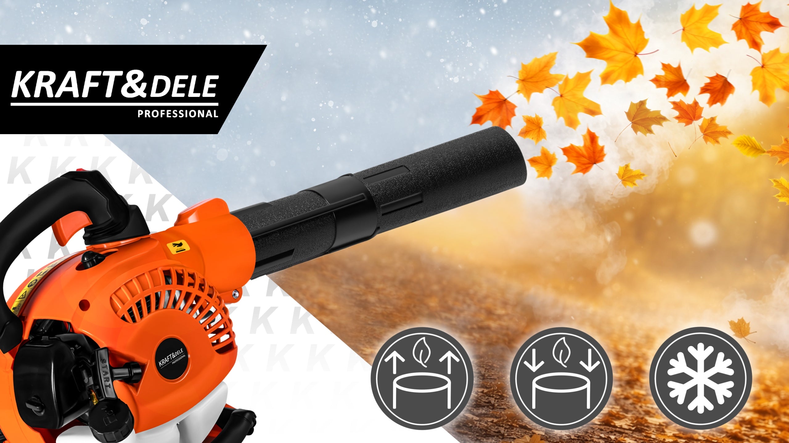 COMBUSTION BLOWER FOR LEAVES GARDEN VACUUM CLEANER WITH SHREDDER 380km/h Bag size 55 l