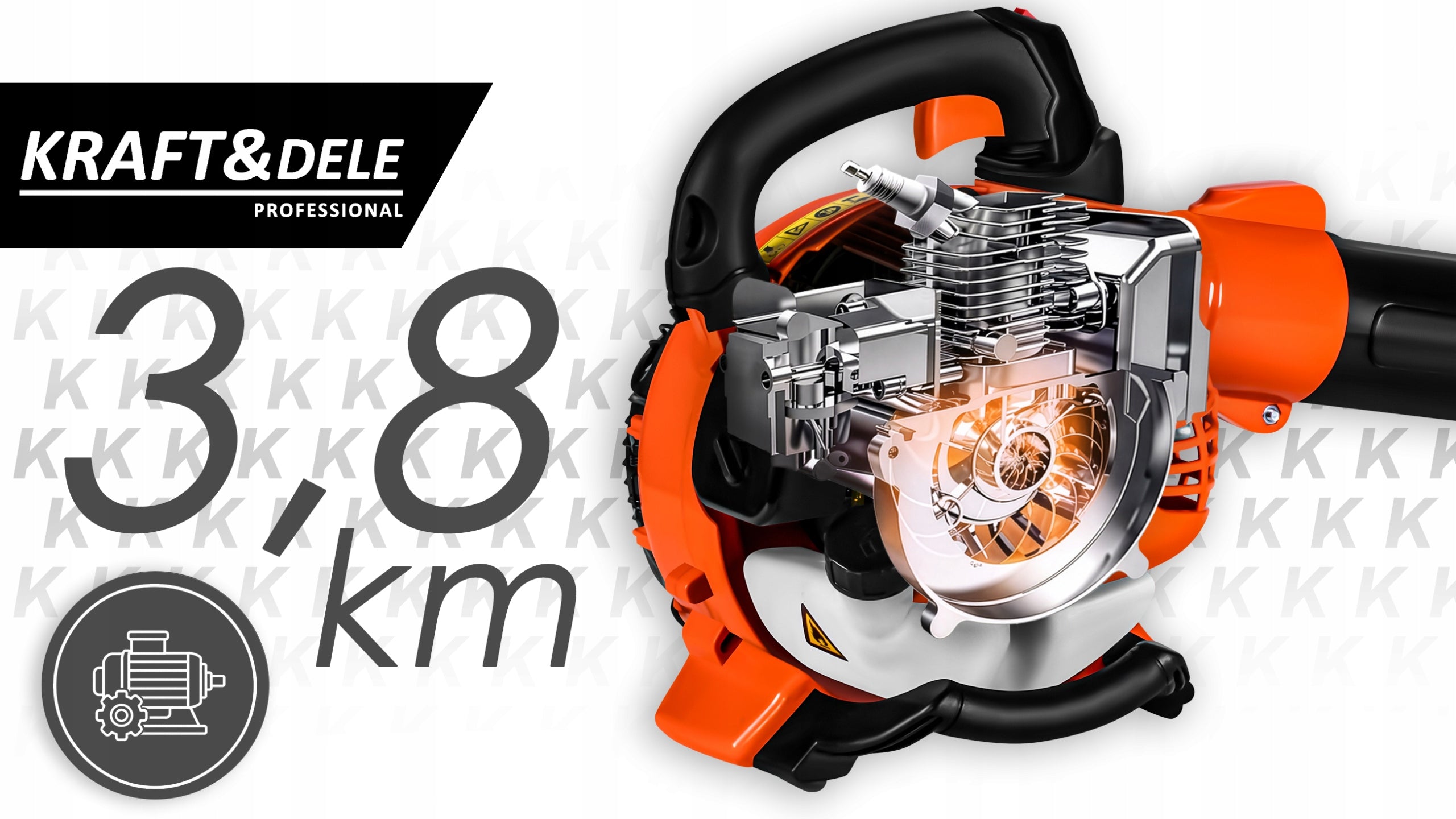 COMBUSTION BLOWER FOR LEAVES GARDEN VACUUM CLEANER WITH SHREDDER 380km/h Brand Kraft&Dele