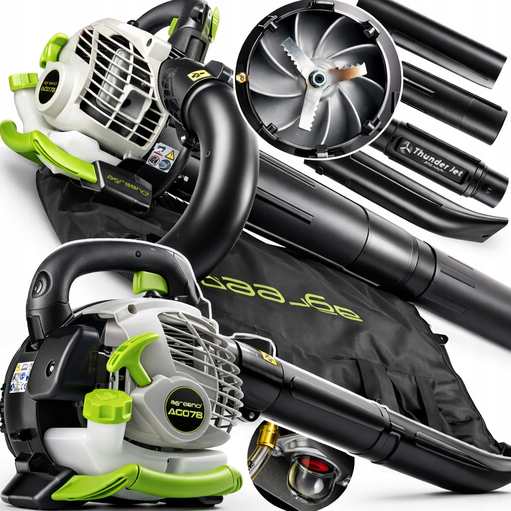 COMBUSTION BLOWER GARDEN VACUUM CLEANER WITH LEAF SHREDDER AG078 AGREENO
