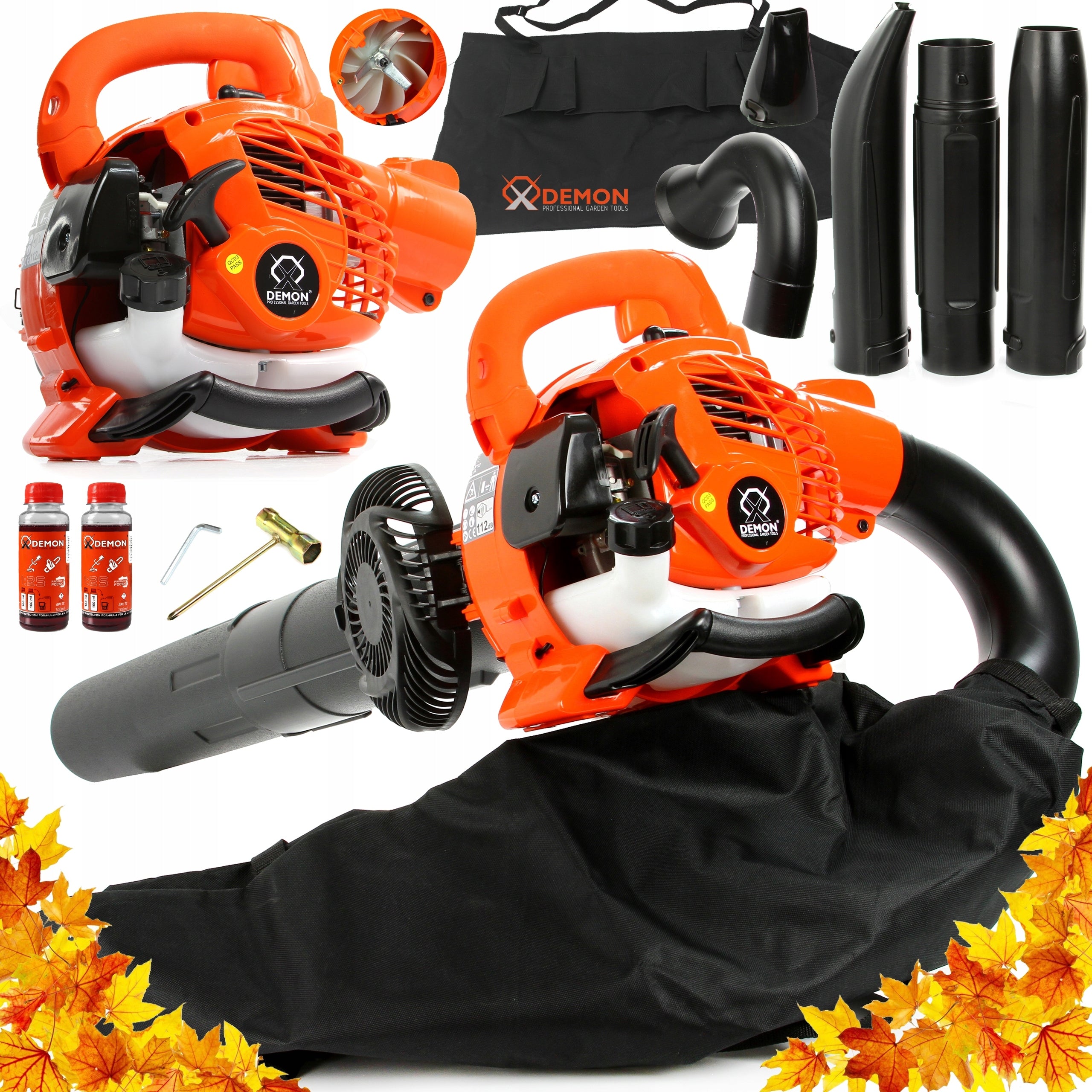 COMBUSTION BLOWER GARDEN VACUUM CLEANER WITH LEAF SHREDDER DEMON OIL