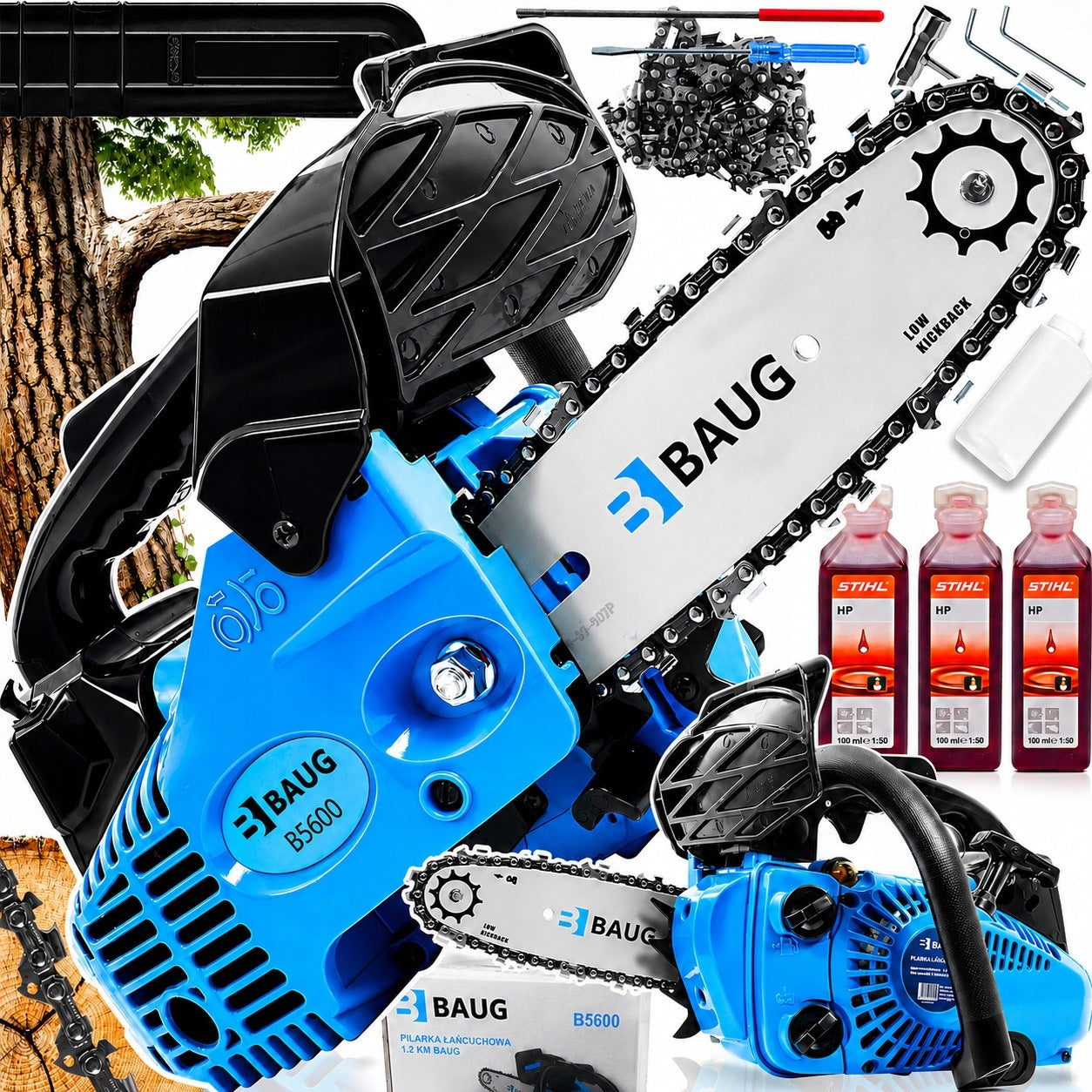 COMBUSTION SAW BRANCH CUTTING CHAINSAW SET STRONG!