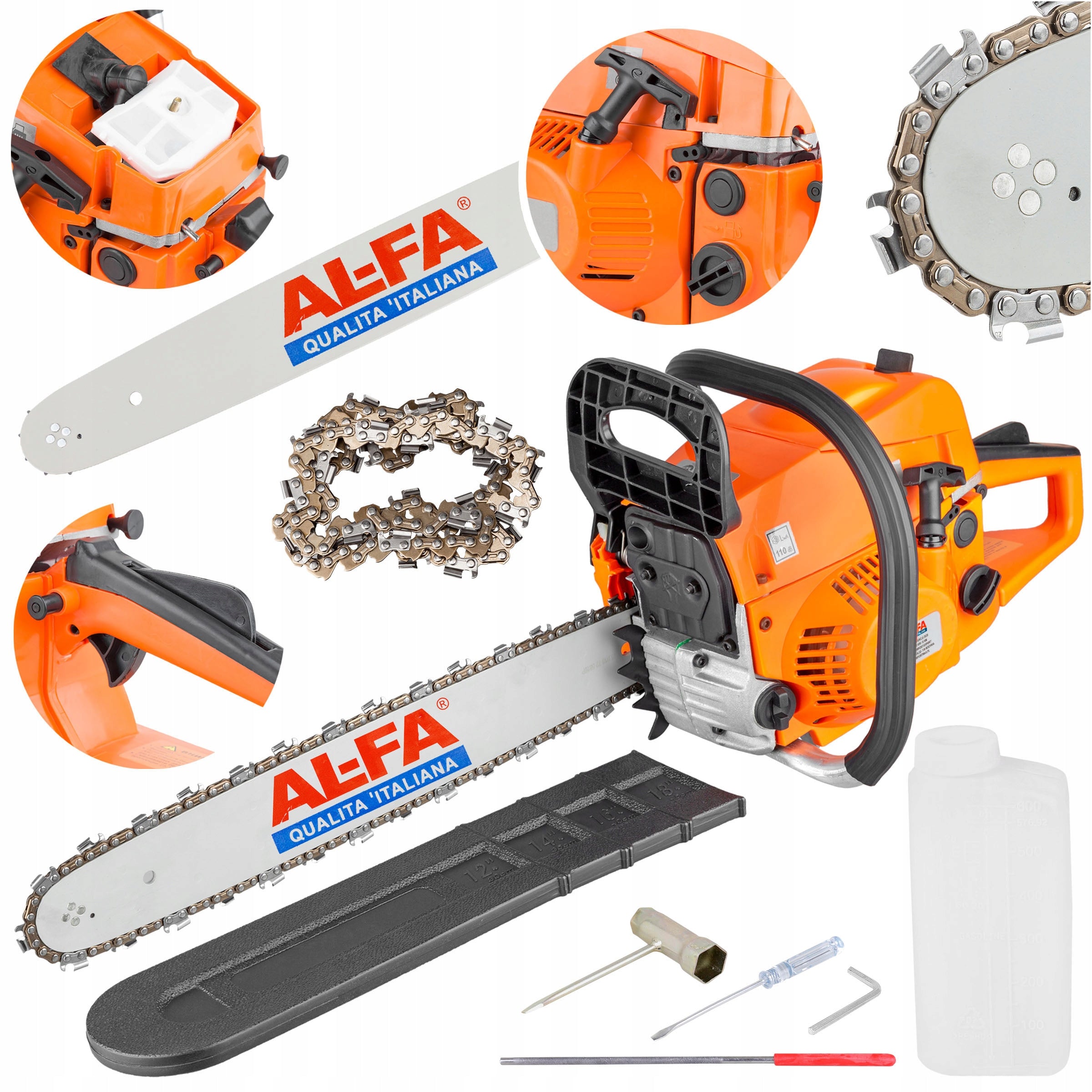 COMBUSTION SAW MOTOR CHAINSAW FOR WOOD POWER GUIDE SET