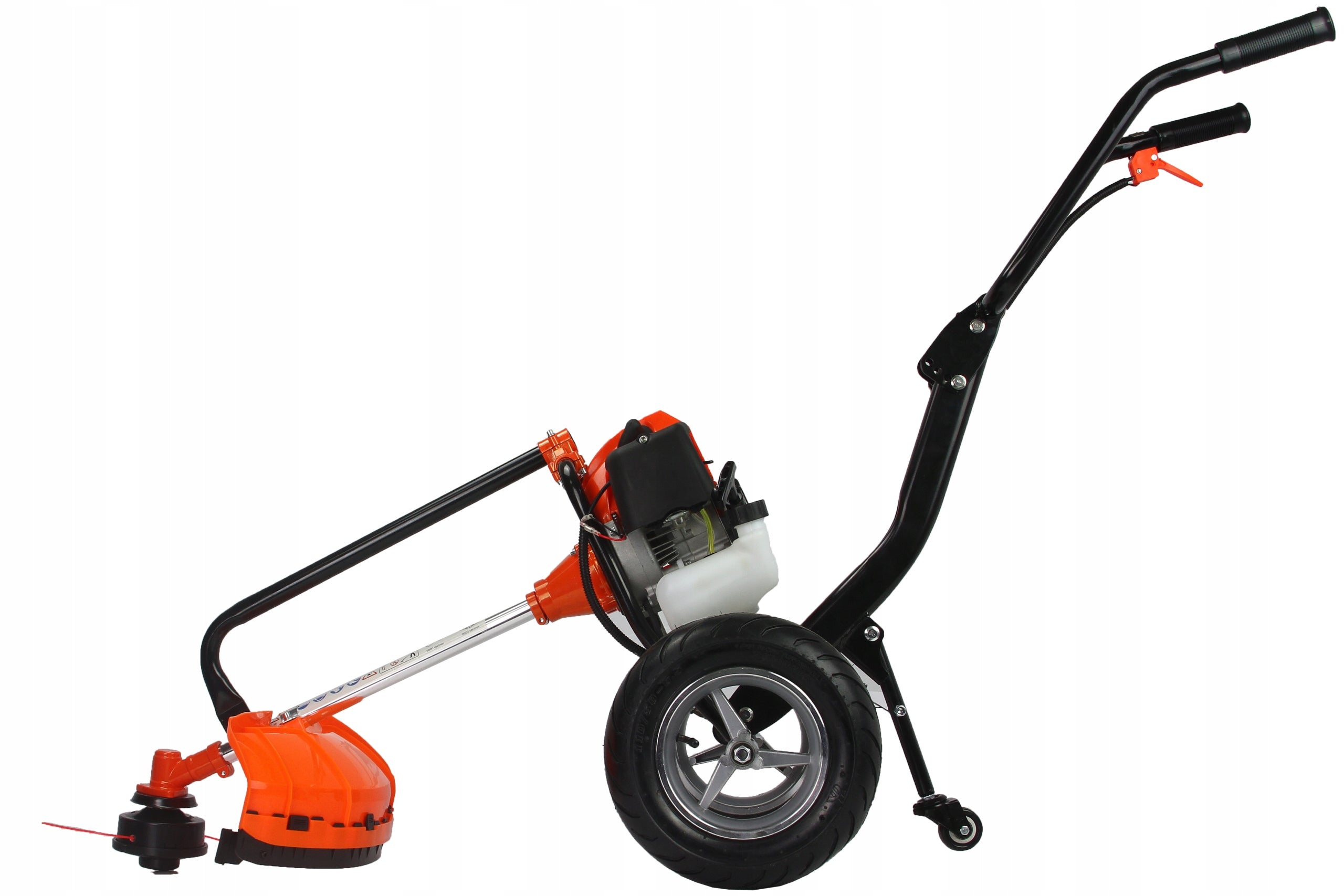 COMBUSTION SCYTHE DEMON ON WHEELS TRIMMER SCYTHE + OIL SHIELD Packaging status original