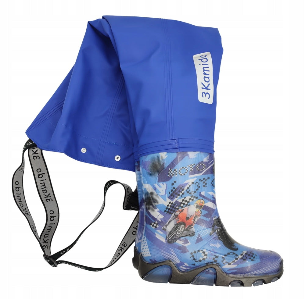 COMFORTABLE CHILDREN'S FISHING TROUSERS WATERPROOF MOTORBIKES 3KAMIDO 30/31 Packaging status original