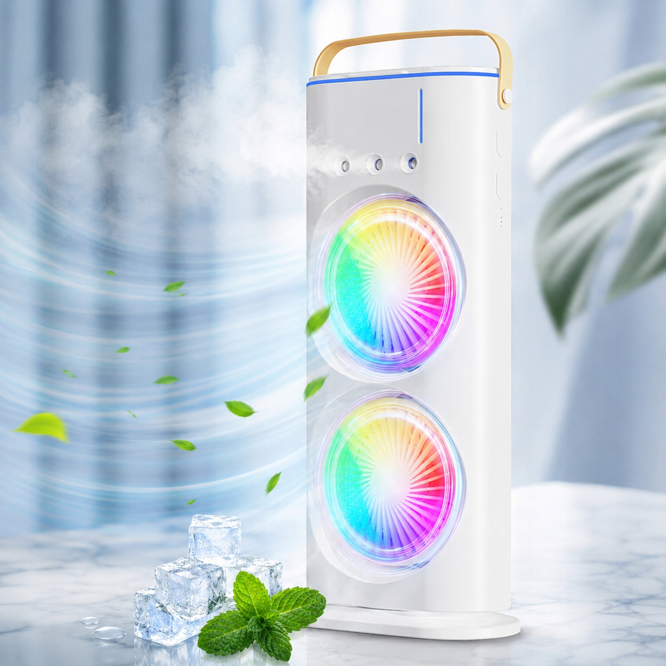 COMPACT 4in1 DESK AIR CONDITIONER – FAN WITH WATER MIST + REMOTE CONTROL Brand no brand