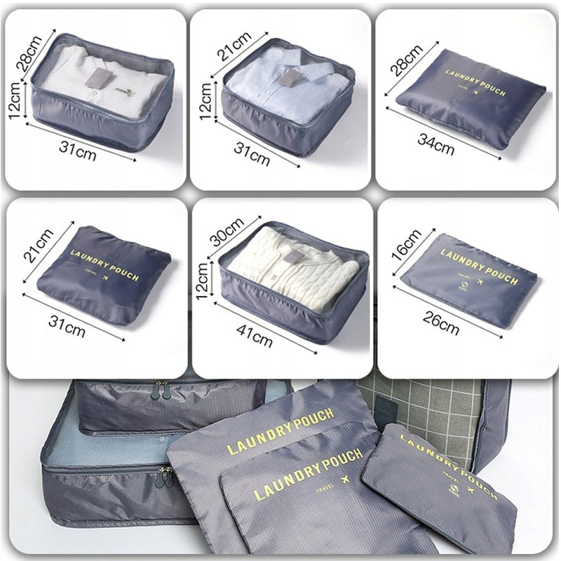 COMPRESSION TRAVEL ORGANIZER for Packing Suitcase Clothes Bag SET 6in1 Manufacturer code 5907022720358