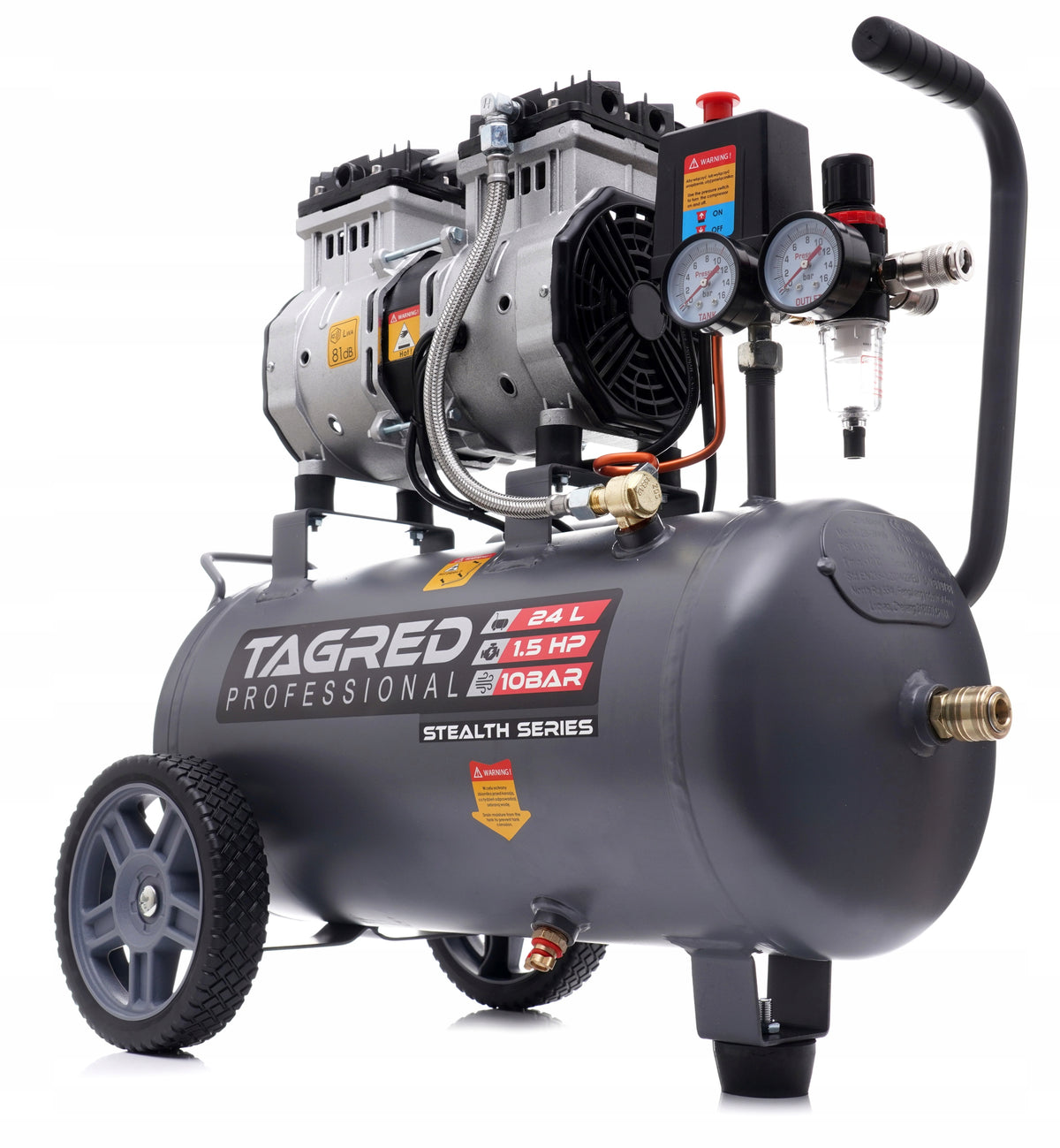 COMPRESSOR OIL-FREE AIR COMPRESSOR 24L R2 10 BAR QUIET POWERFUL Manufacturer code TA3383
