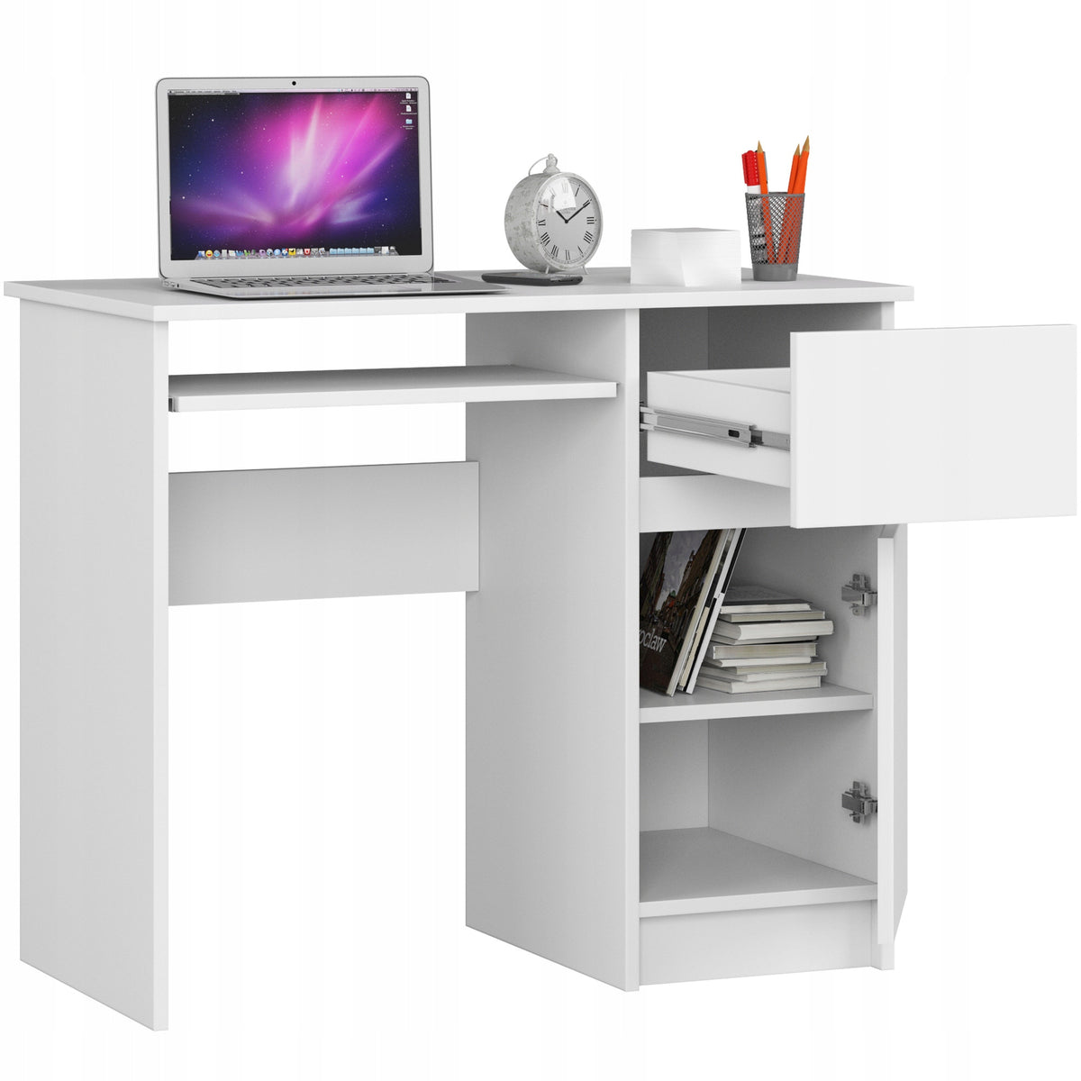 COMPUTER DESK PIXEL PK WHITE - RIGHT